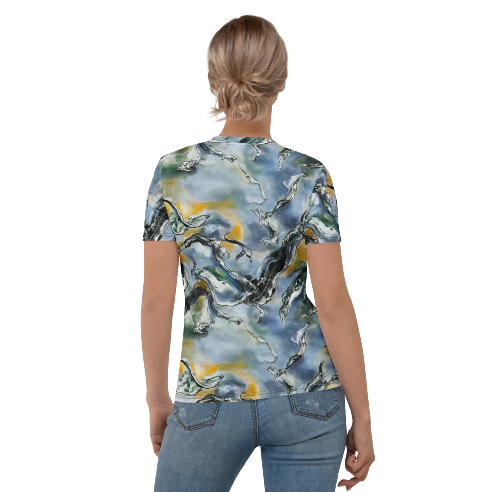 Whale Song on Women's Crew Neck T-Shirt — Back