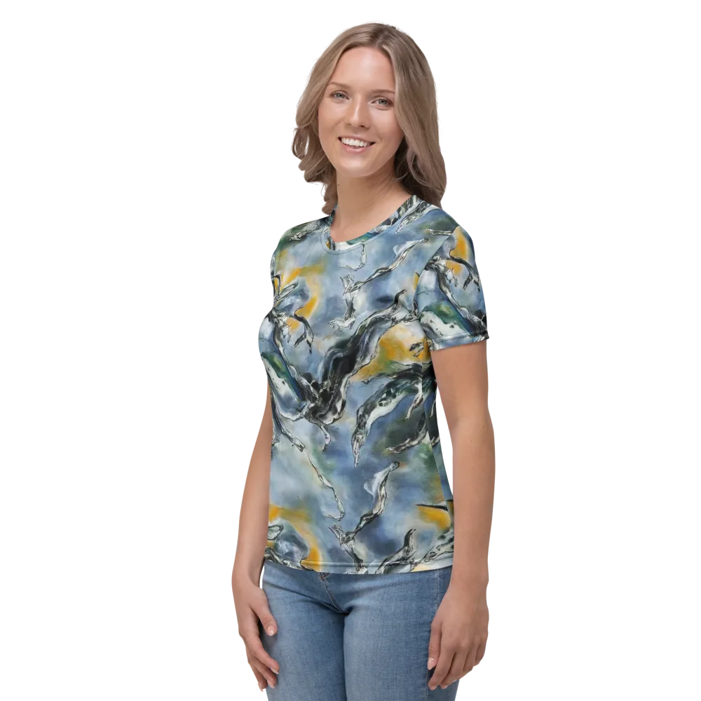 Whale Song on Women's Crew Neck T-Shirt — Left