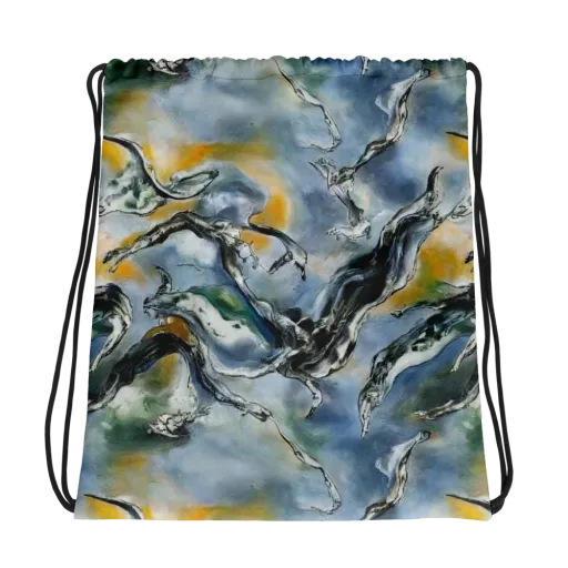 Whale Song on a Drawstring Bag
