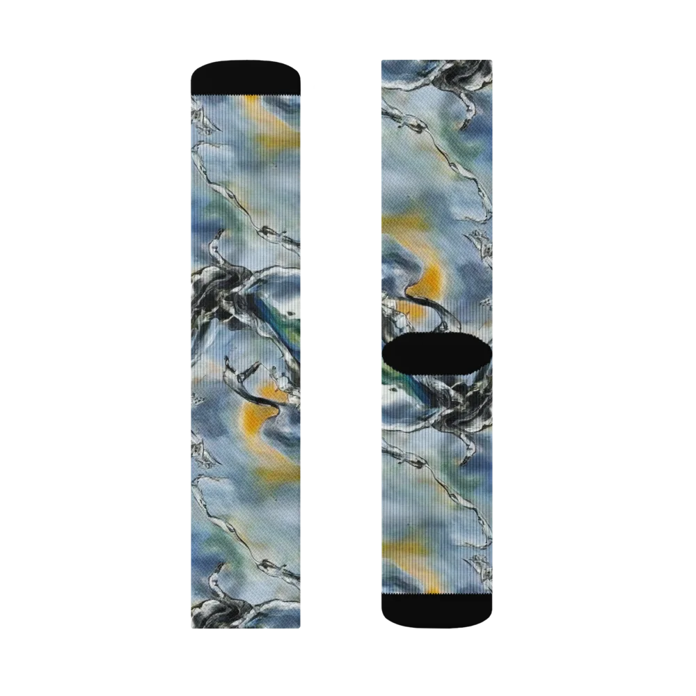 Whale Song on Socks — Left Sock