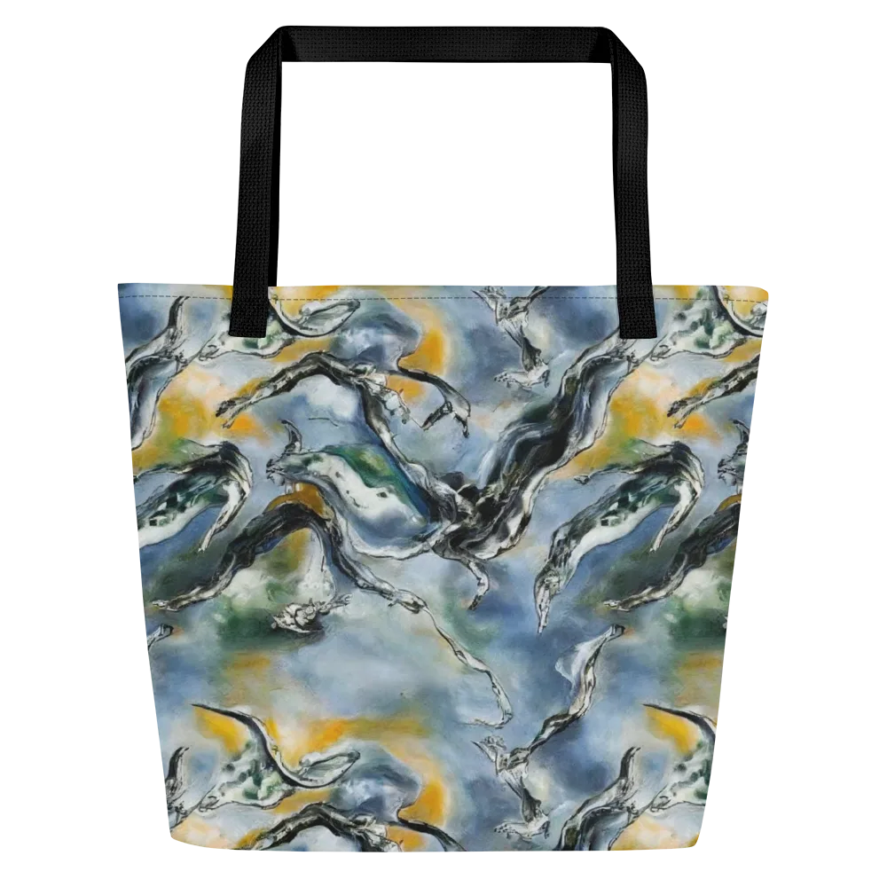 Whale Song on Large Tote Bag W/ Pocket — Front