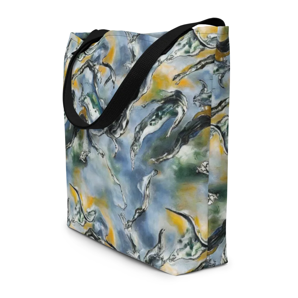 Whale Song on Large Tote Bag W/ Pocket — Front