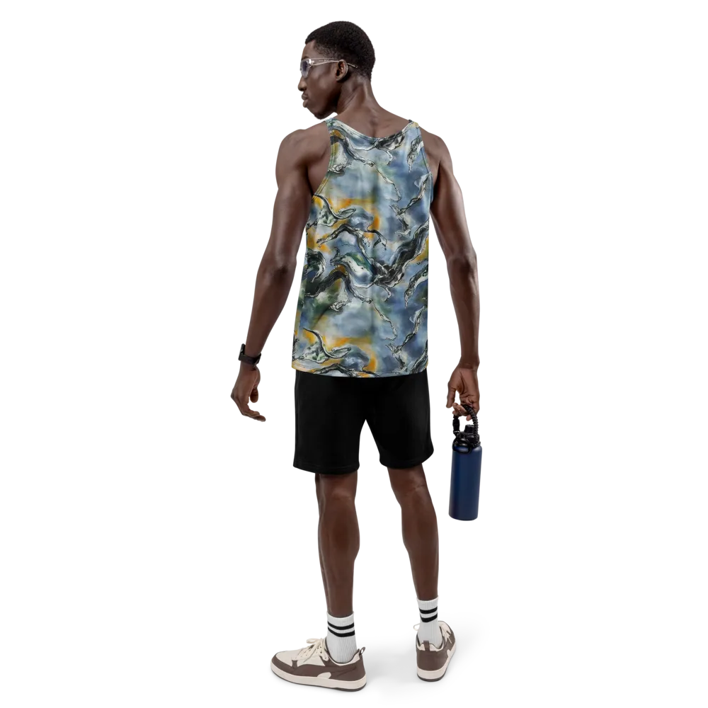 Whale Song on Men's Tank Top — Back