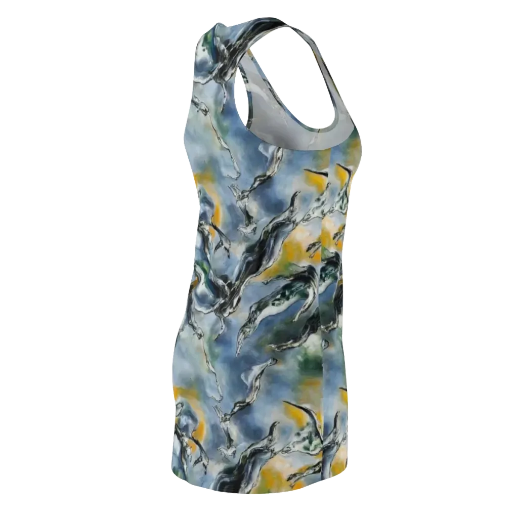 Whale Song on Racerback Dress — Back Side