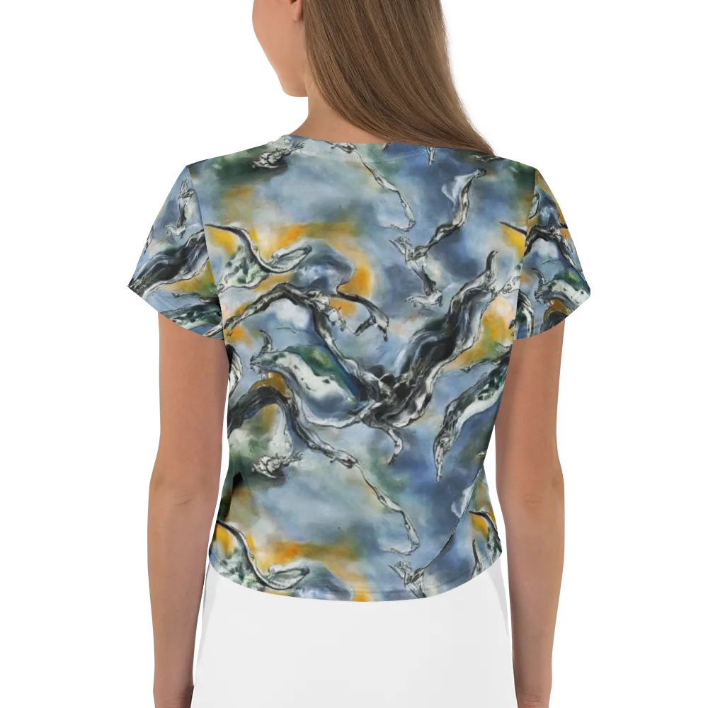 Whale Song on Crop Tee — Back