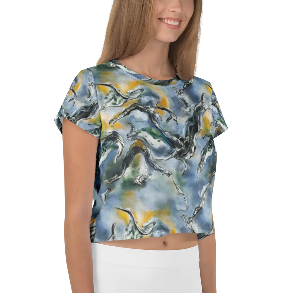 Whale Song on Crop Tee — Right