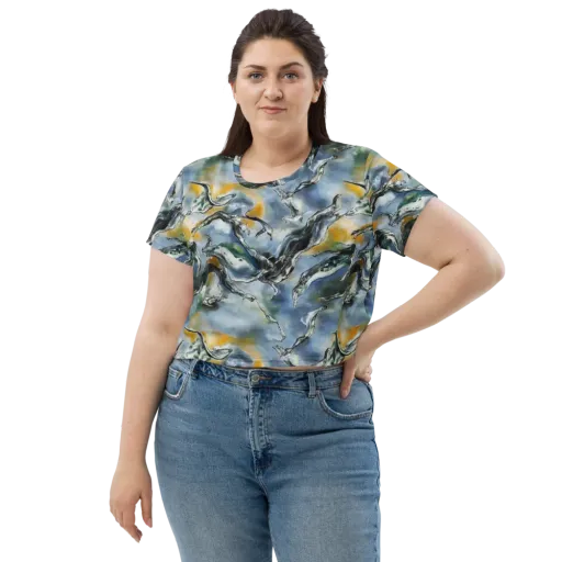 Whale Song on a Crop Tee