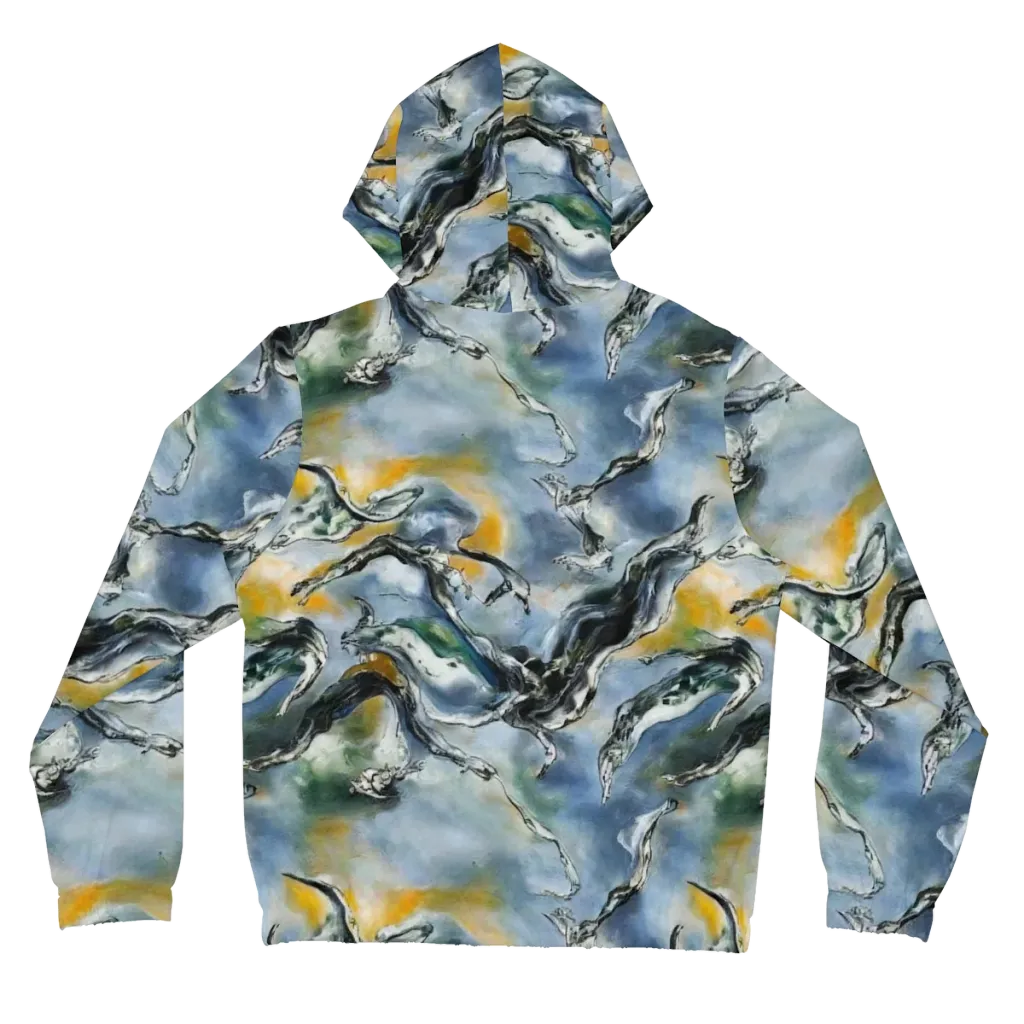Whale Song on Women's Full-Zip Hoodie — Back