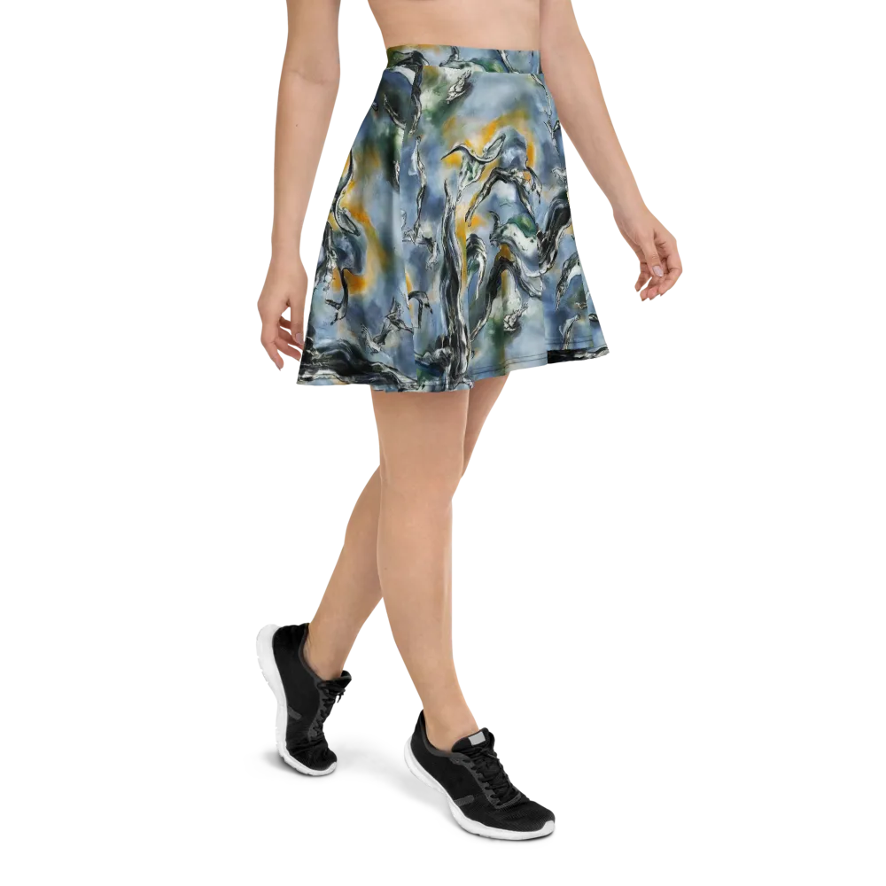 Whale Song on Skater Skirt — Right