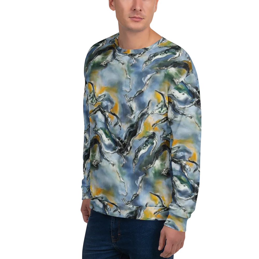 Whale Song on Sweatshirt — Left Front