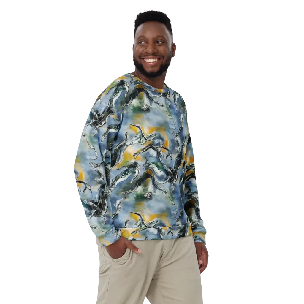 Whale Song on Sweatshirt — Front
