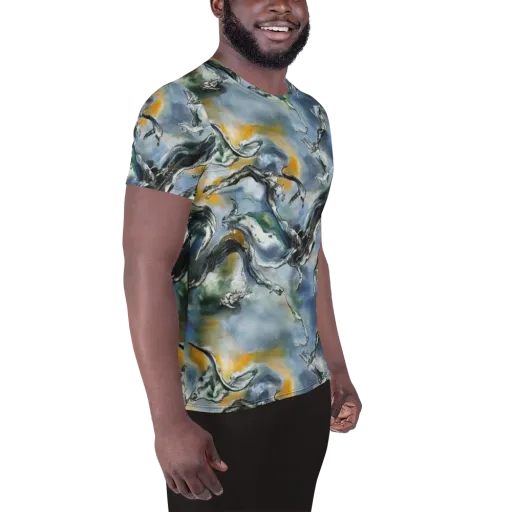 Whale Song on a Men's Athletic T-Shirt