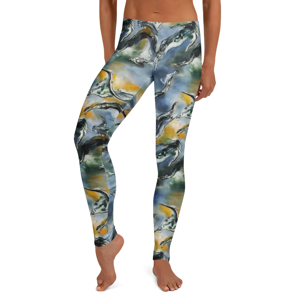 Whale Song on Leggings — Front