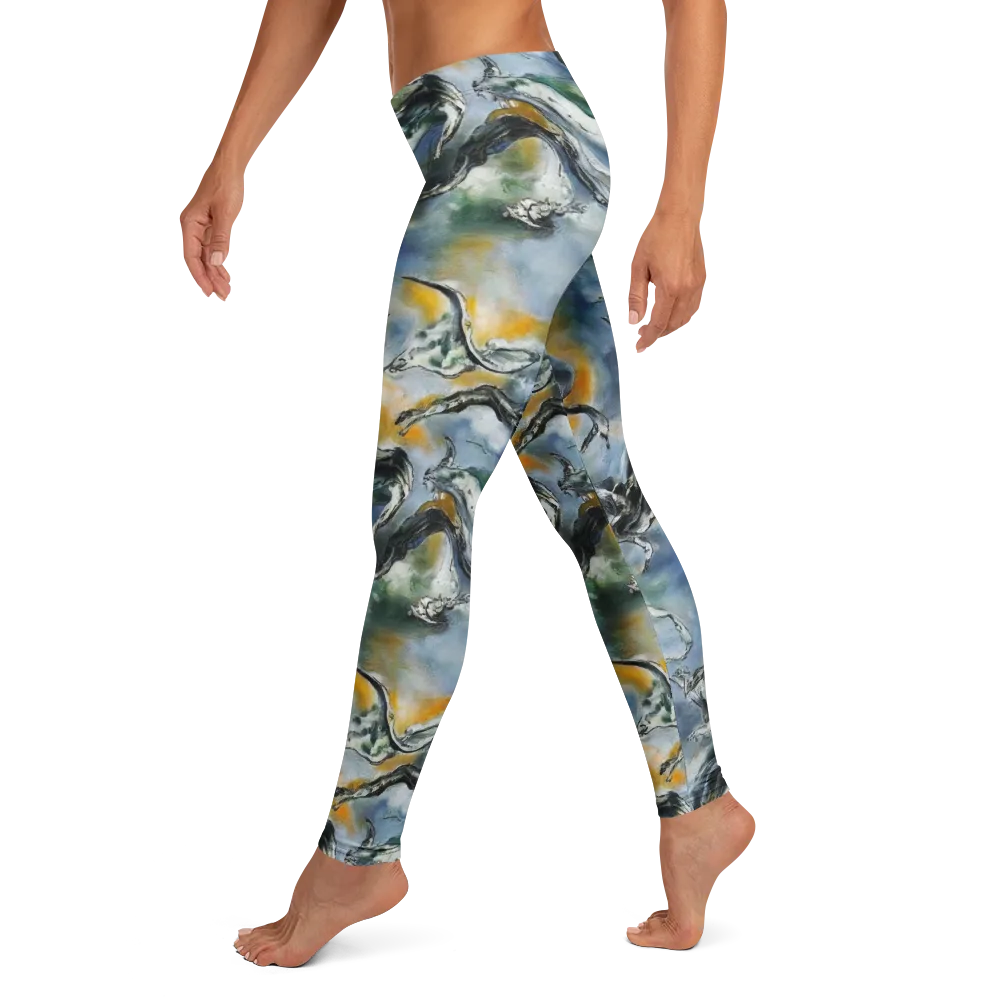 Whale Song on Leggings — Left