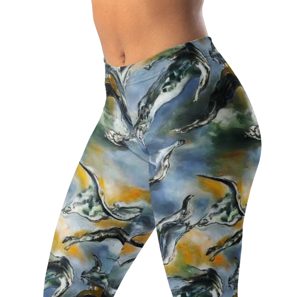 Whale Song on Leggings — Left Front