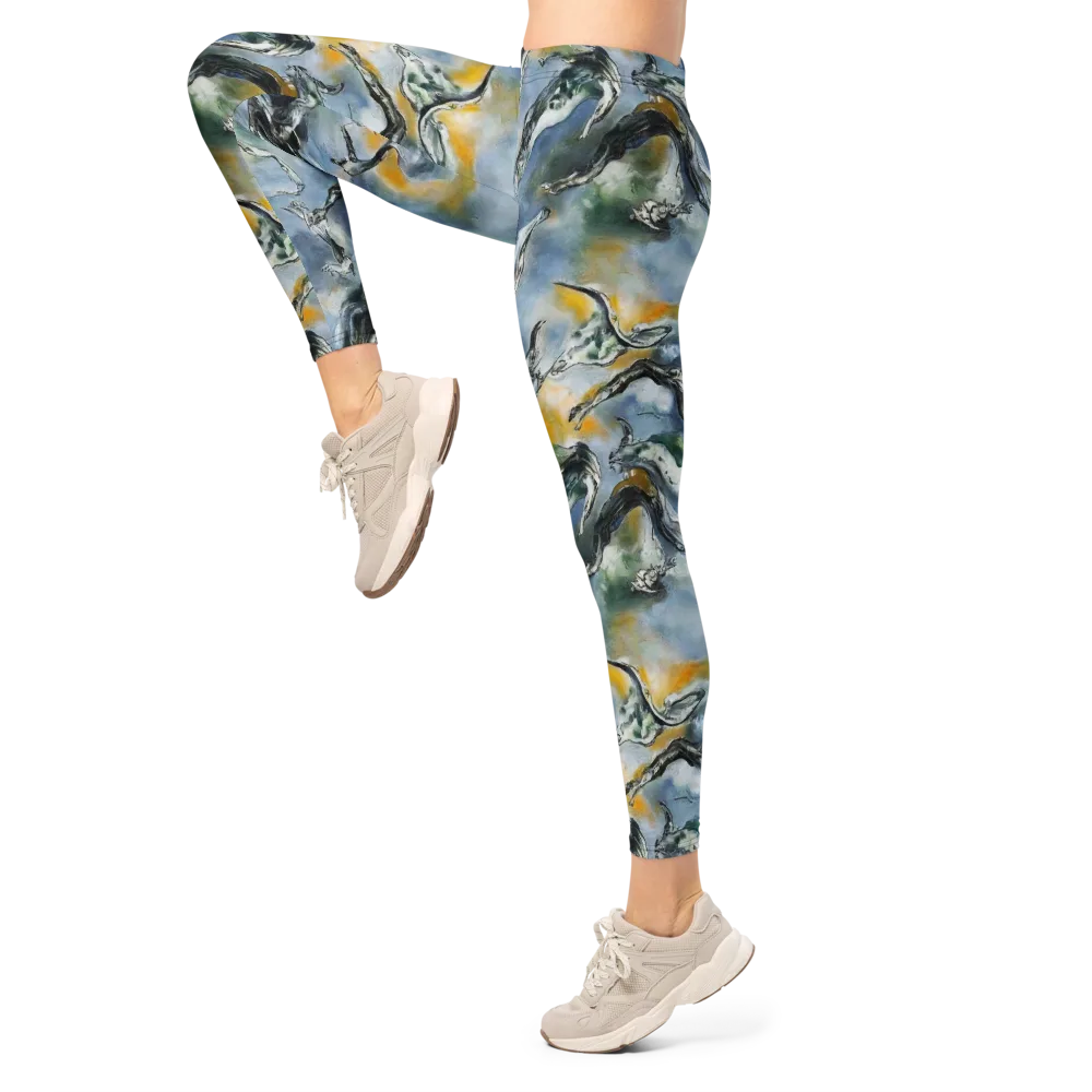 Whale Song on Leggings — Left