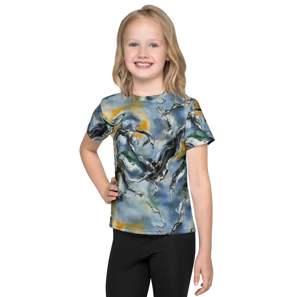Whale Song on Kids Crew Neck T-Shirt — Front