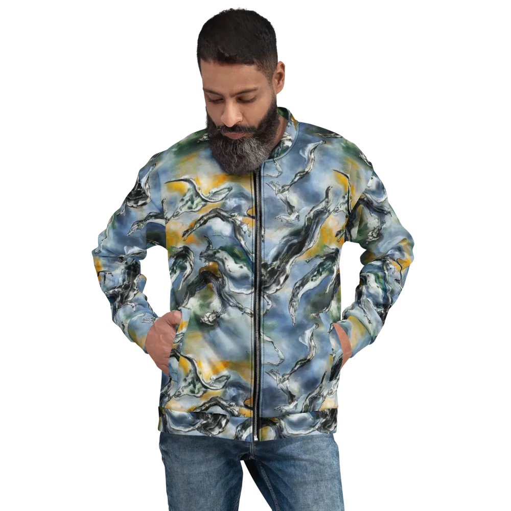 Whale Song on Bomber Jacket — Front