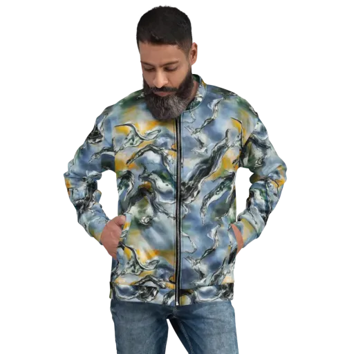 Whale Song on a Bomber Jacket