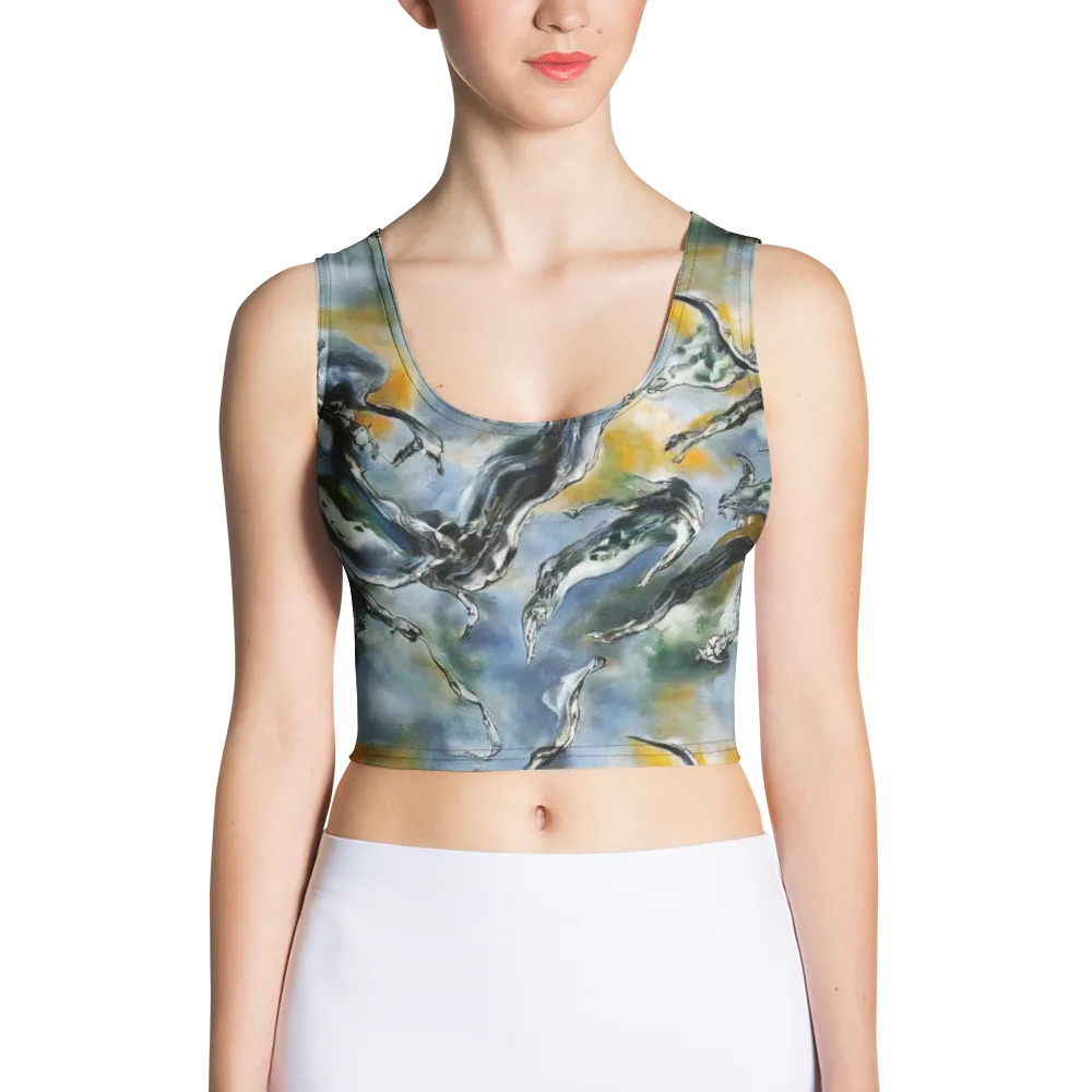 Whale Song on Crop Top — Front