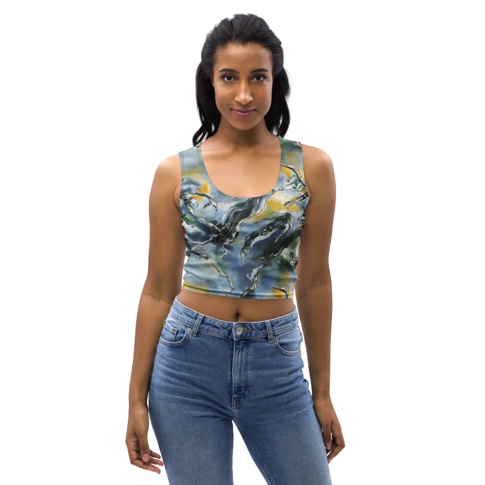 Whale Song on Crop Top — Front