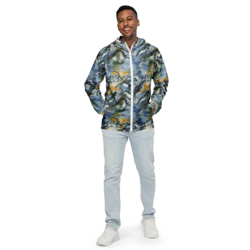 Whale Song on a Men's Windbreaker