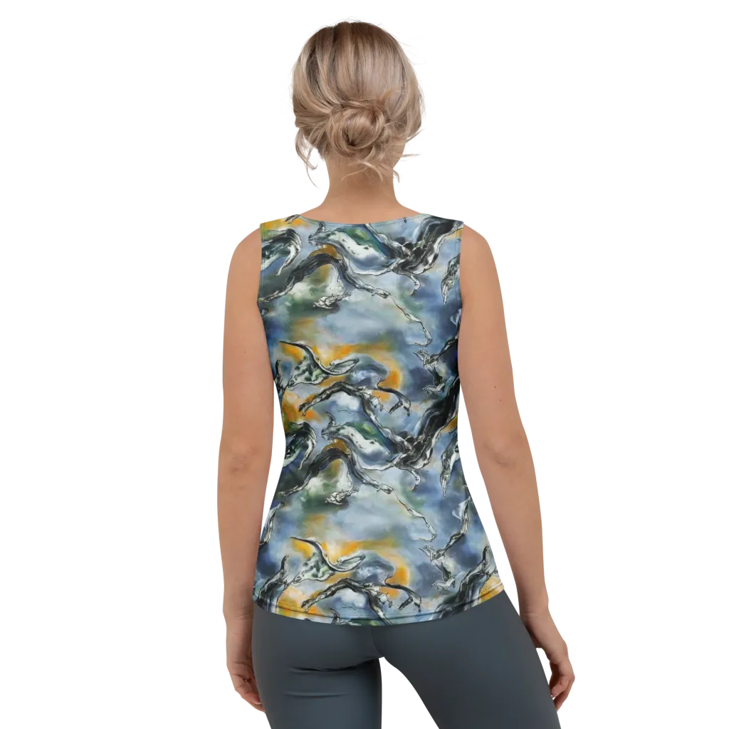 Whale Song on Women's Tank Top — Back
