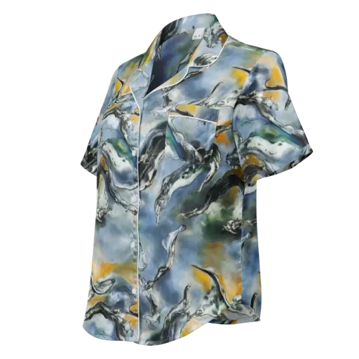 Whale Song on a Women's Short Sleeve Pajama Top