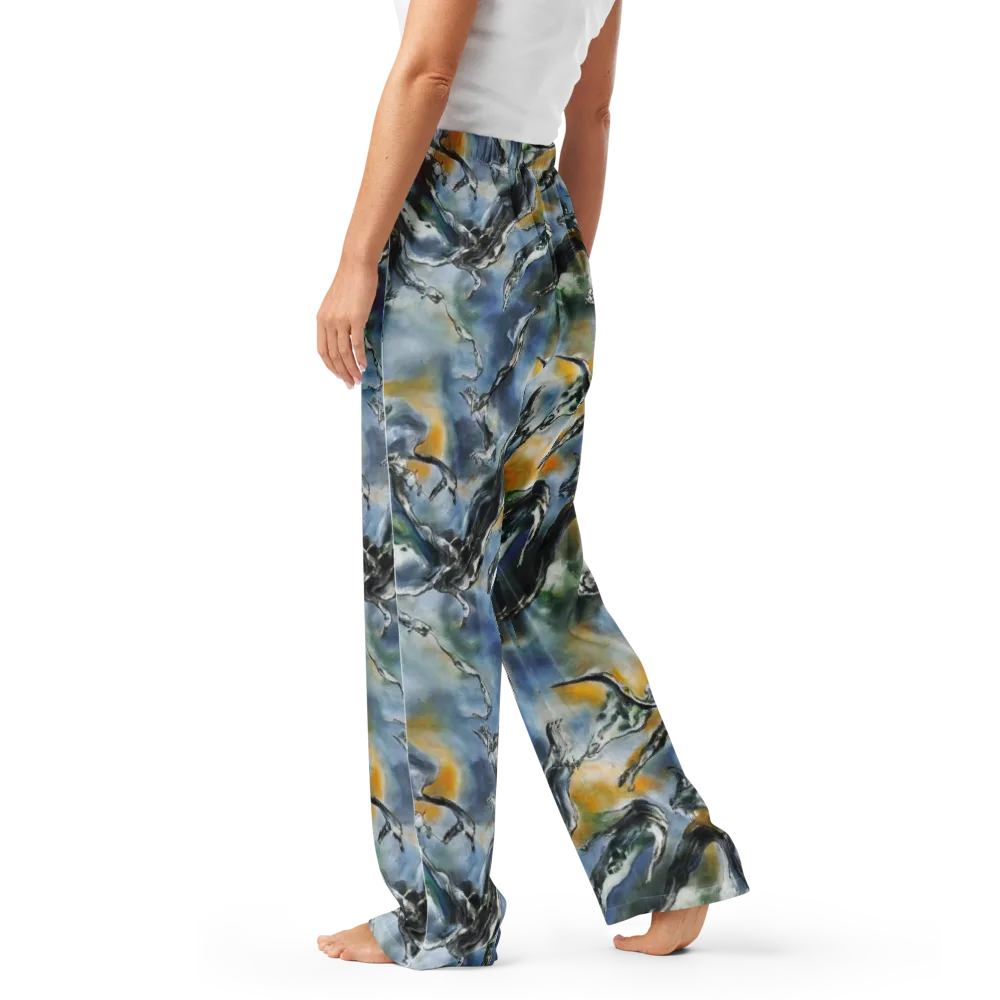 Whale Song on Women's Pajama Pants — Left