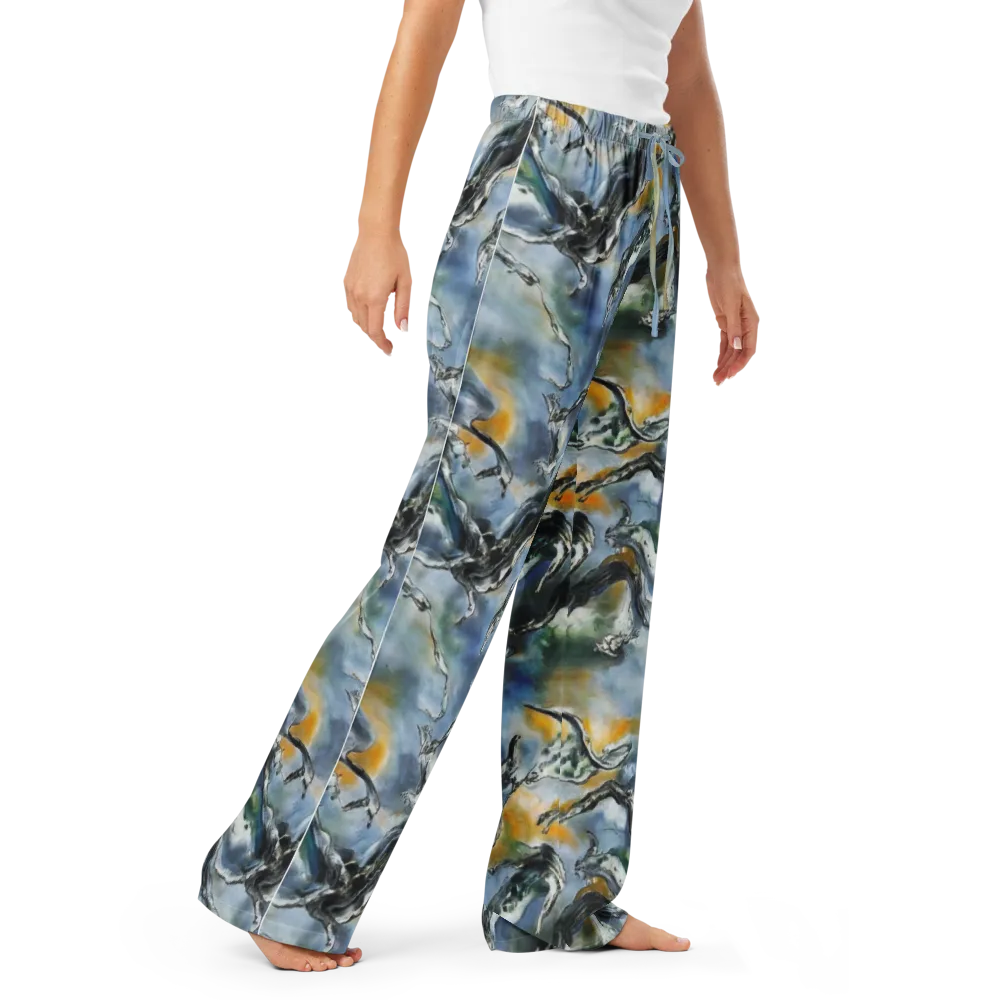 Whale Song on Women's Pajama Pants — Right Front