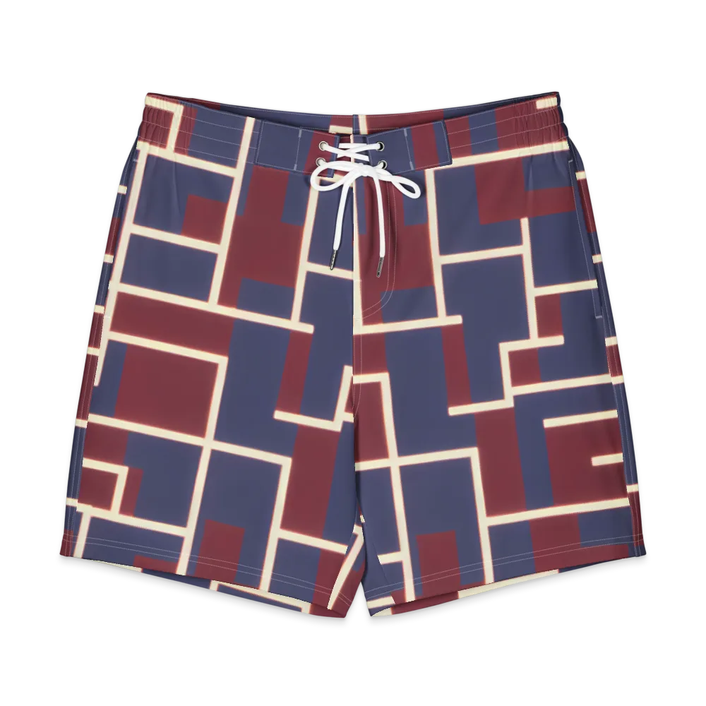 Luminous Maze on Men's Board Shorts — Front