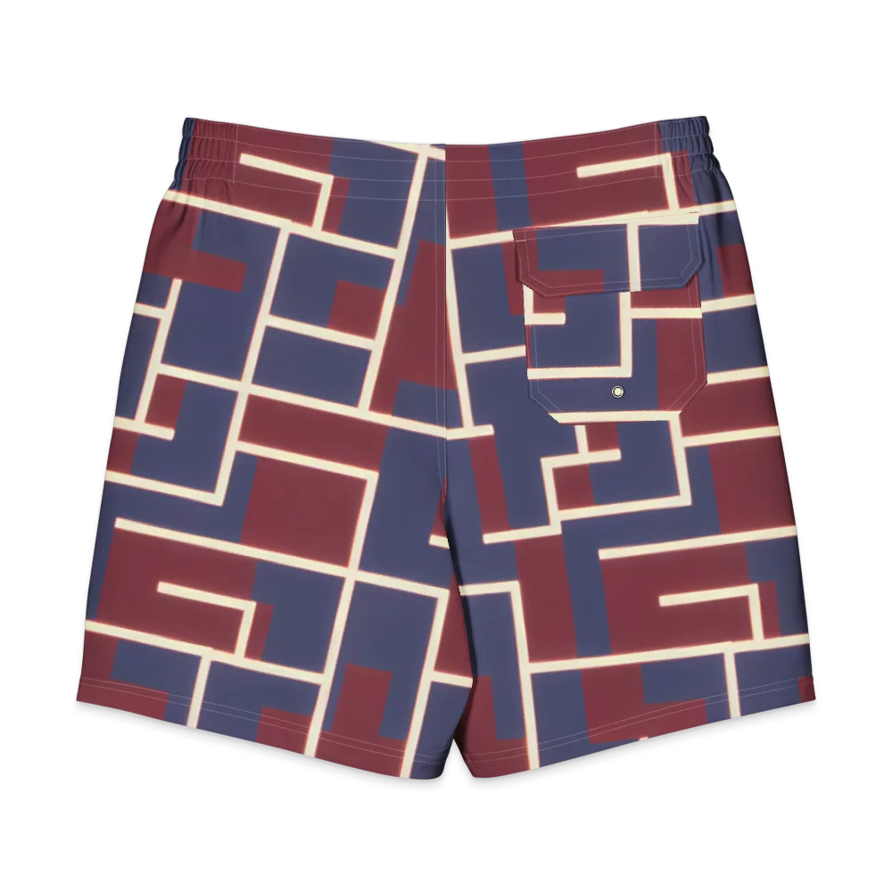 Luminous Maze on Men's Board Shorts — Back