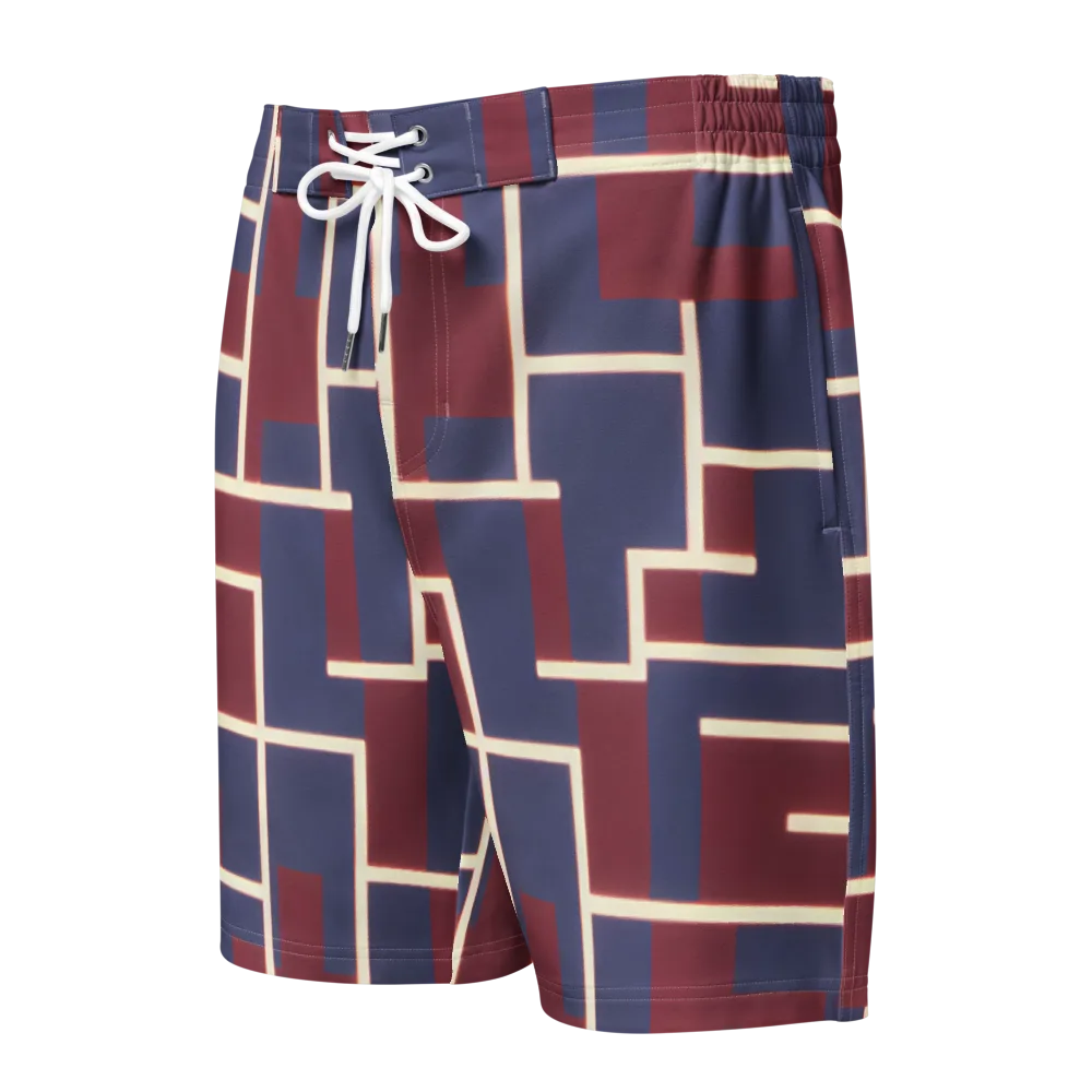 Luminous Maze on Men's Board Shorts — Front
