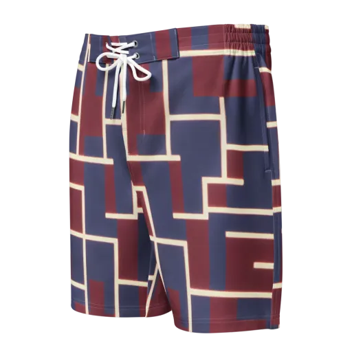 Luminous Maze on a Men's Board Shorts