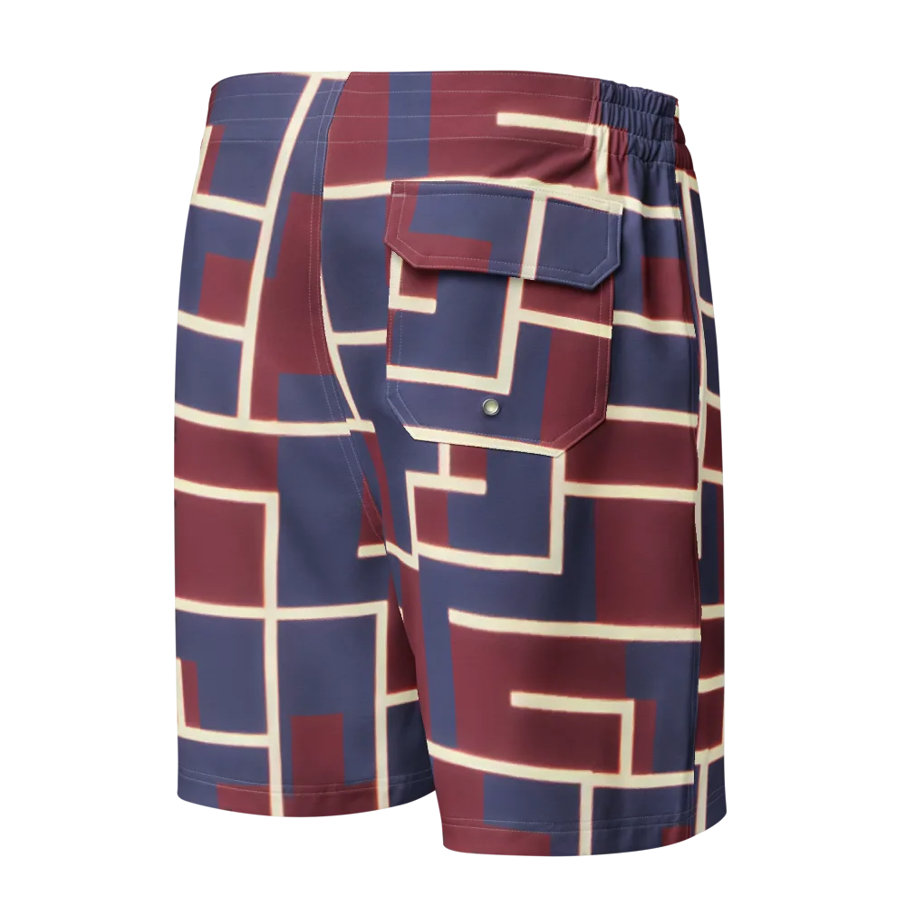 Luminous Maze on Men's Board Shorts — Back