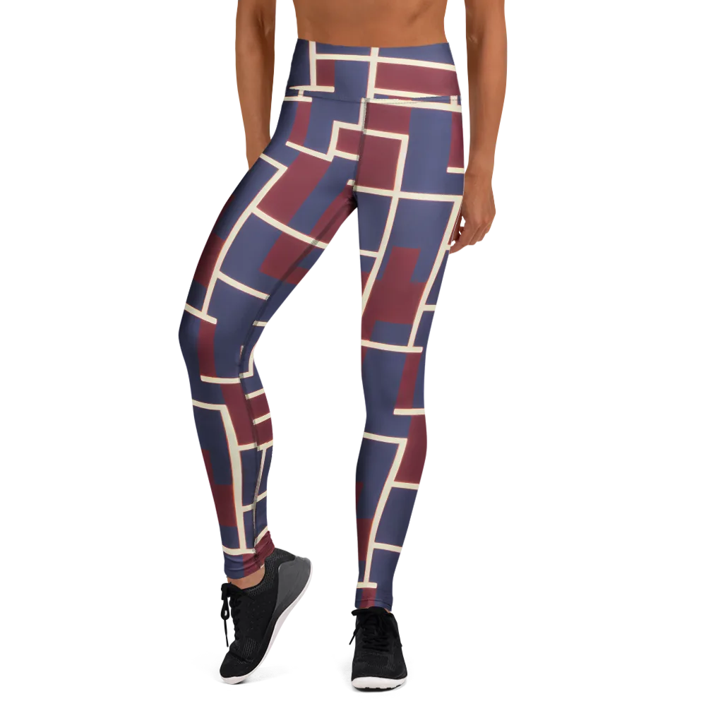 Luminous Maze on Yoga Leggings — Front