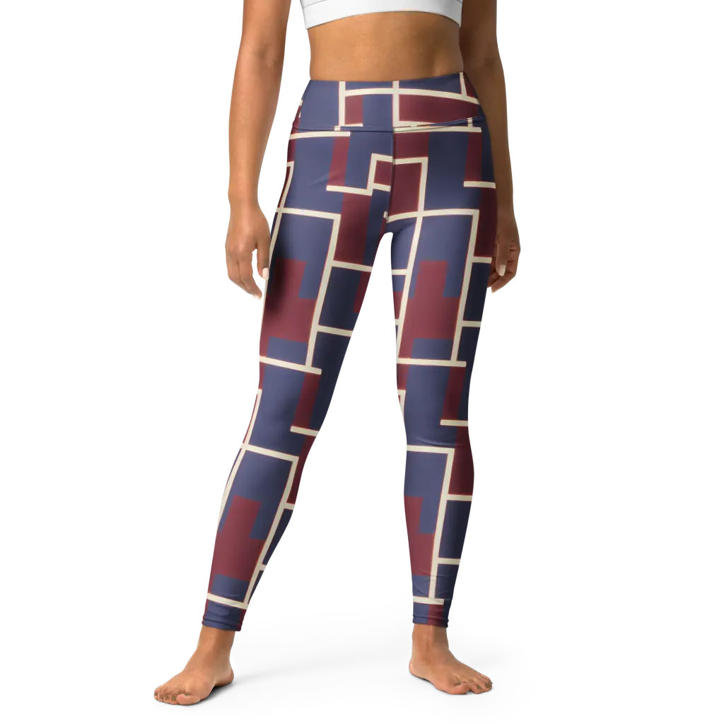 Luminous Maze on Yoga Leggings — Front
