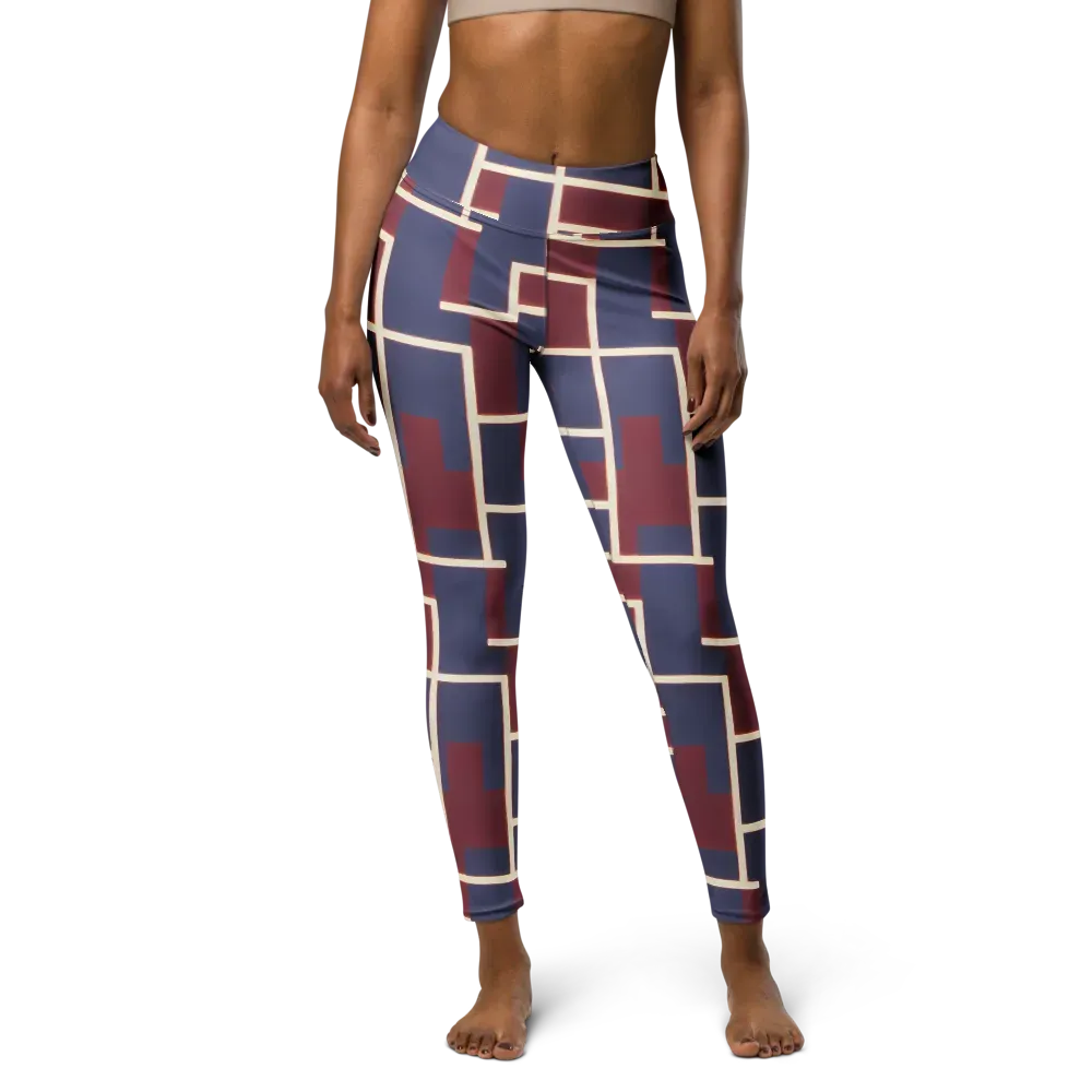 Luminous Maze on Yoga Leggings — Front
