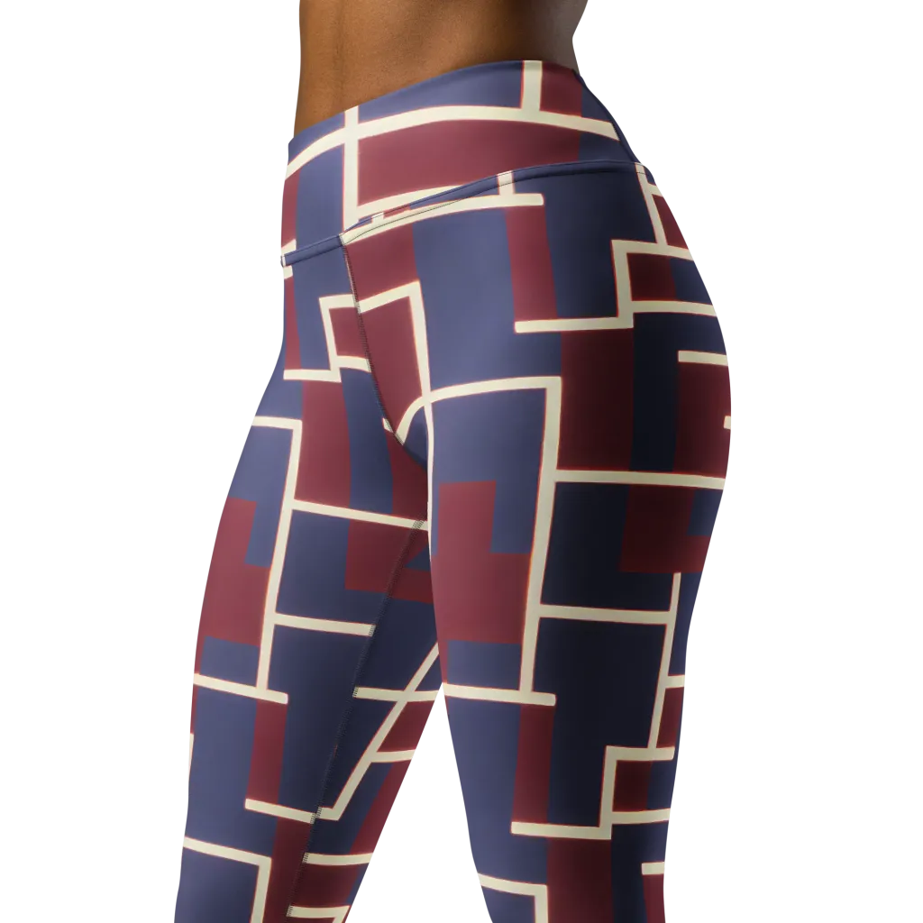 Luminous Maze on Yoga Leggings — Left Front