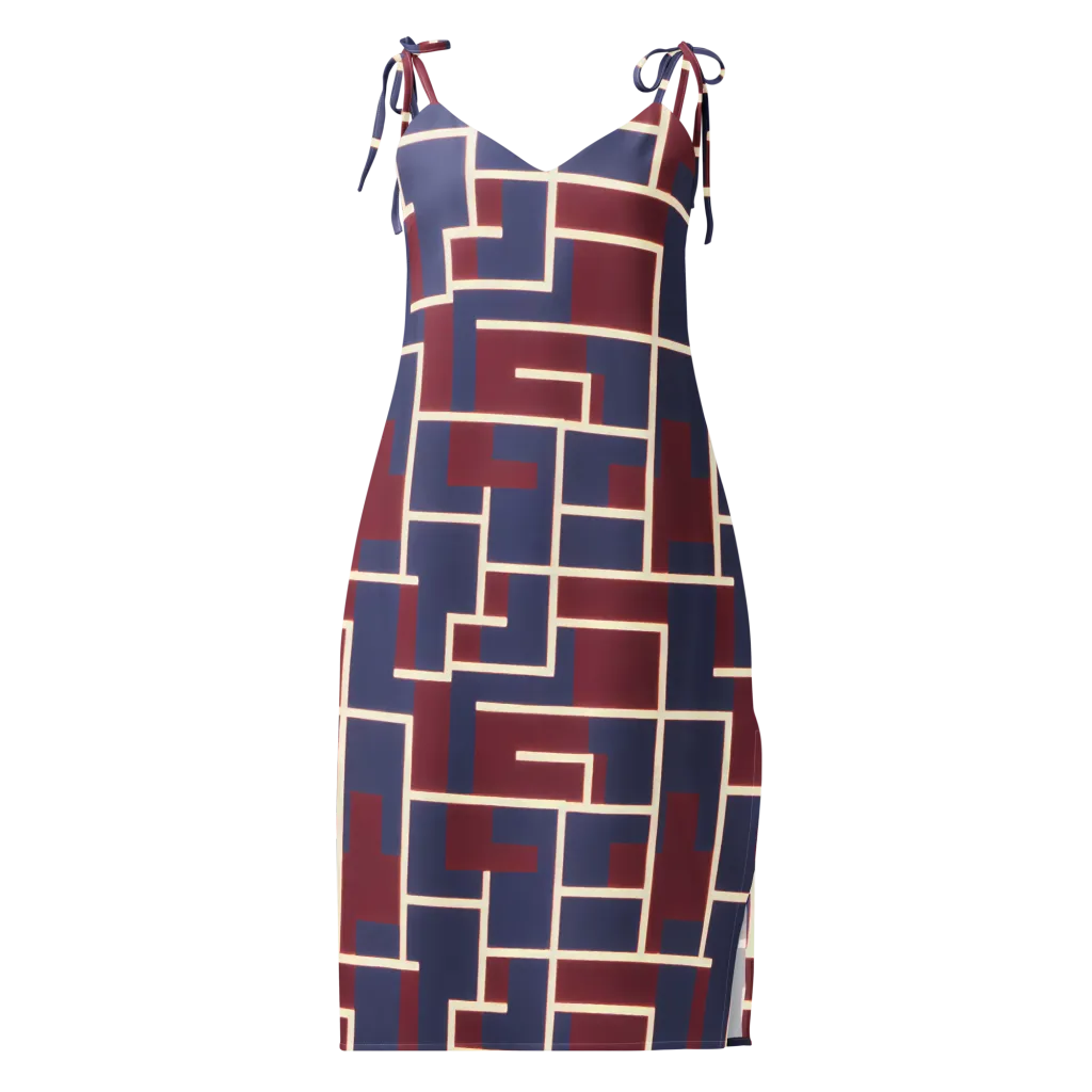 Luminous Maze on Slip Dress — Front
