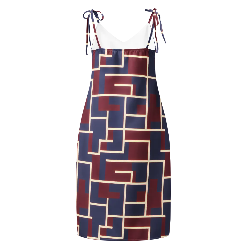Luminous Maze on Slip Dress — Back