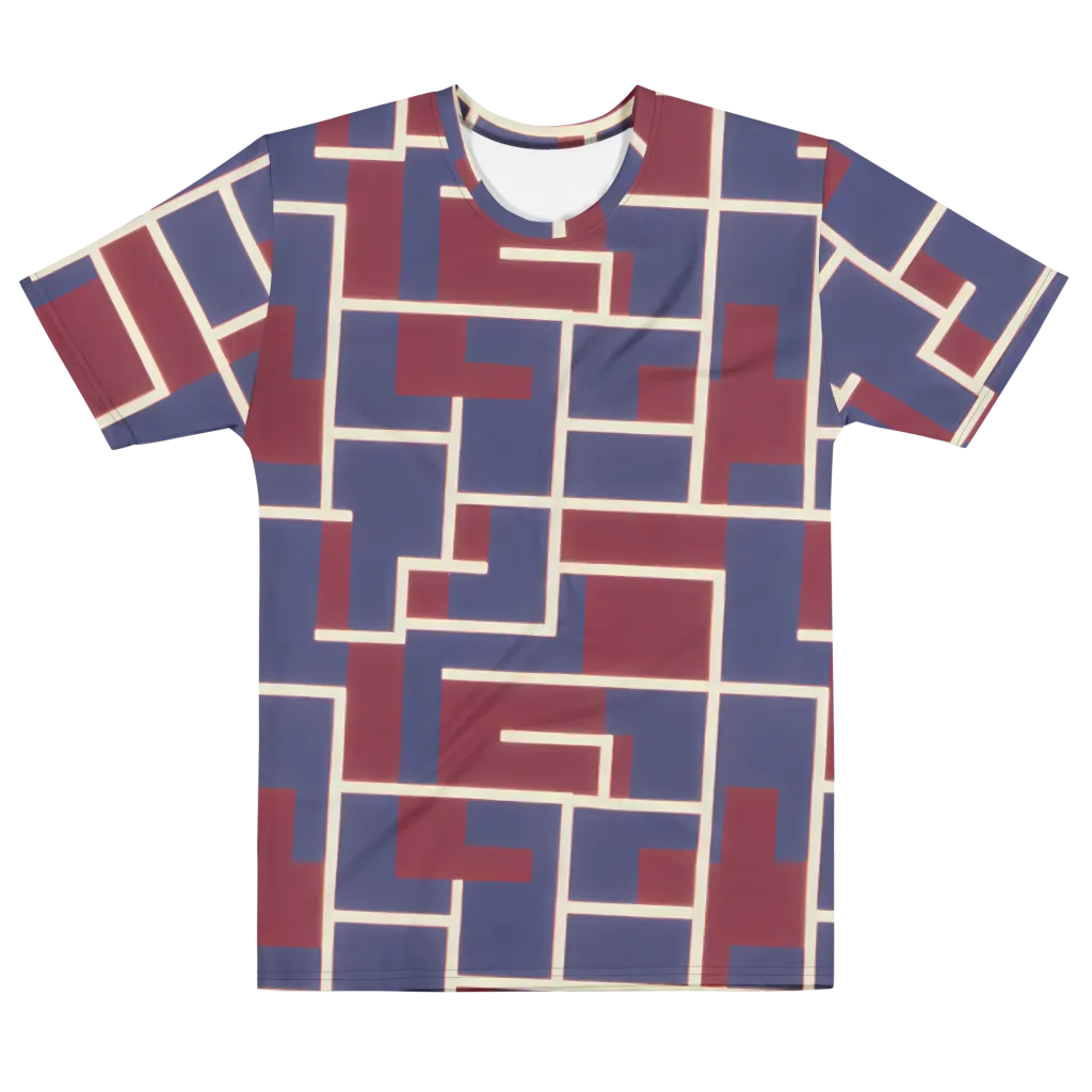 Luminous Maze on Men's Cotton Crew Neck T-Shirt — Front