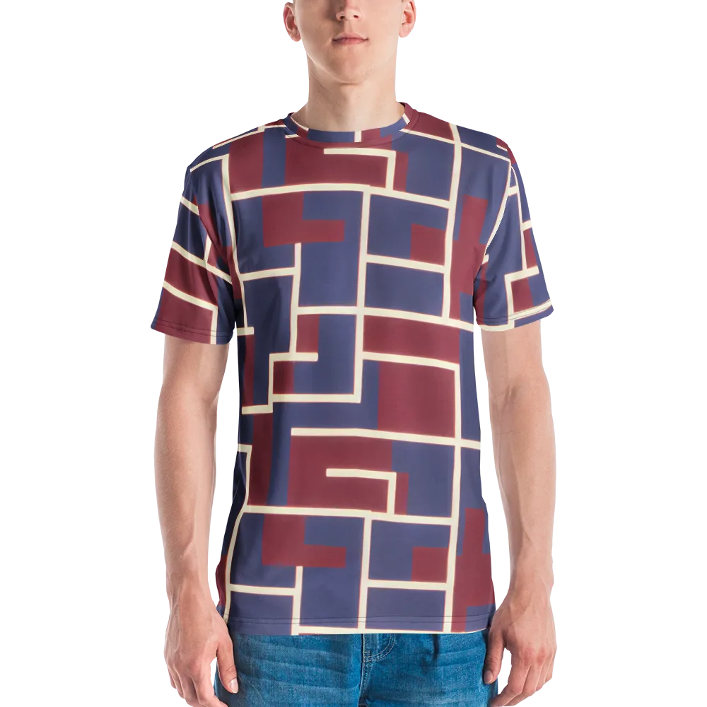 Luminous Maze on Men's Crew Neck T-Shirt — Front