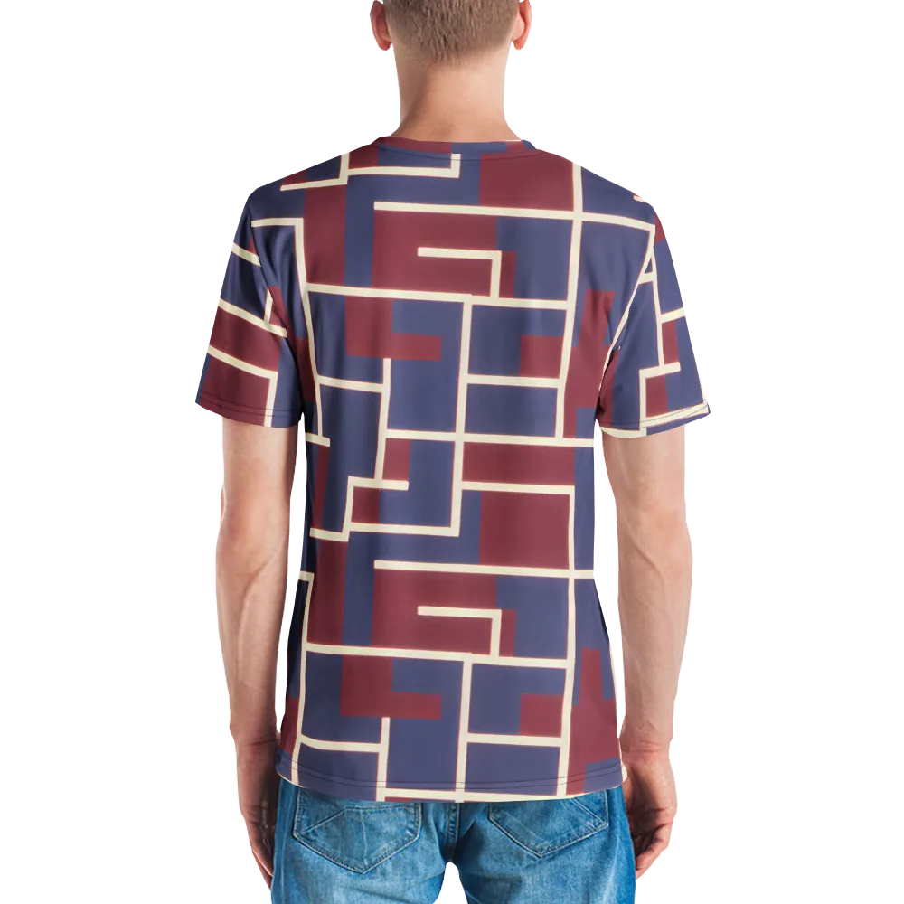 Luminous Maze on Men's Crew Neck T-Shirt — Back