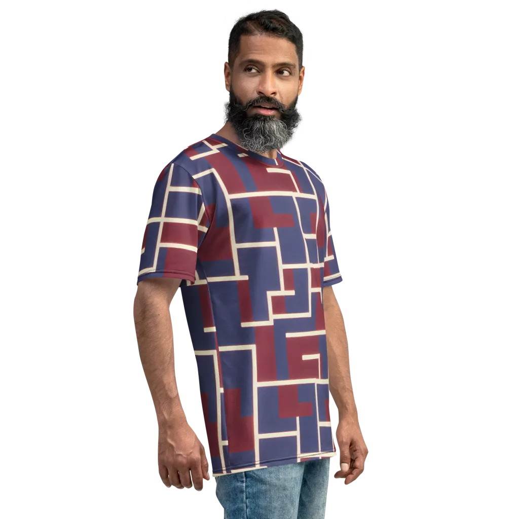 Luminous Maze on Men's Crew Neck T-Shirt — Right