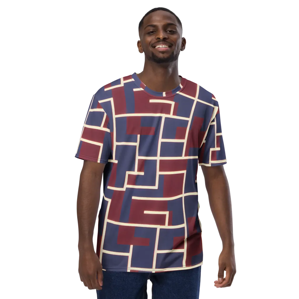 Luminous Maze on Men's Crew Neck T-Shirt — Front