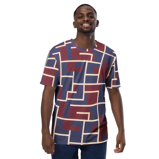 Luminous Maze on a Men's Crew Neck T-Shirt