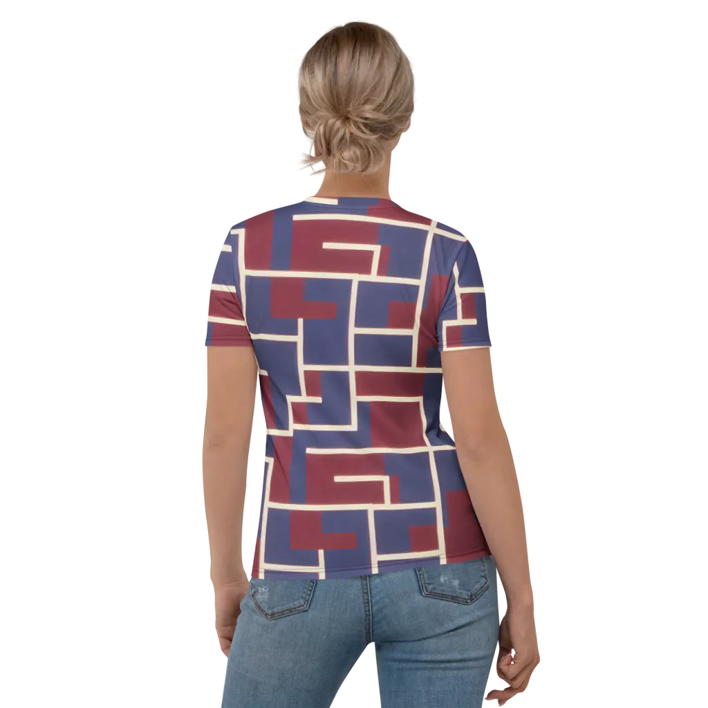 Luminous Maze on Women's Crew Neck T-Shirt — Back