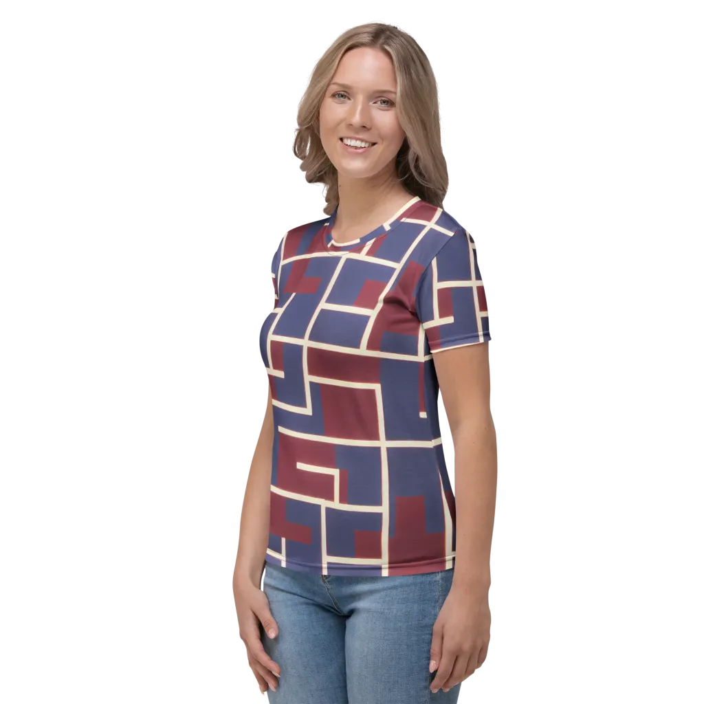 Luminous Maze on Women's Crew Neck T-Shirt — Left
