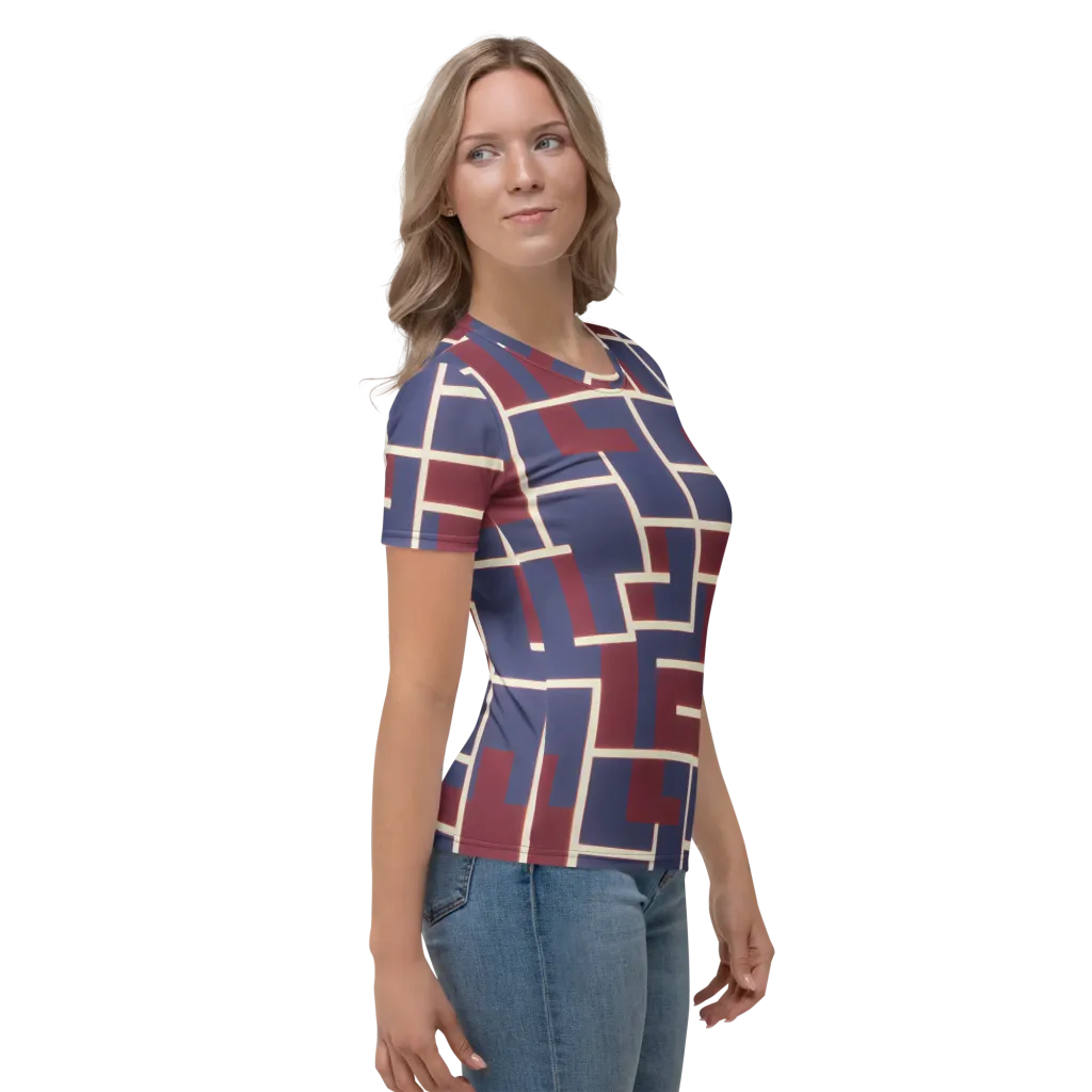 Luminous Maze on Women's Crew Neck T-Shirt — Right